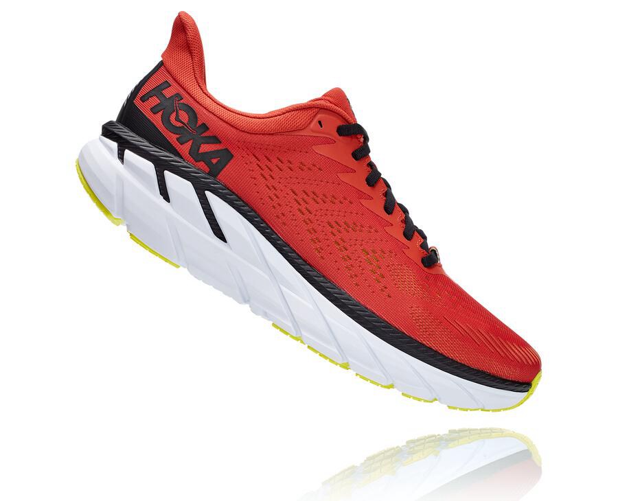 Hoka One One Tenisky Panske Červené - Clifton 7 - 53182-FYPL